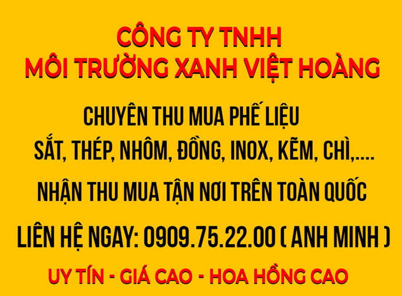Bảng báo giá phế liệu mới nhất - Dịch vụ thu mua phế liệu Uy Tín